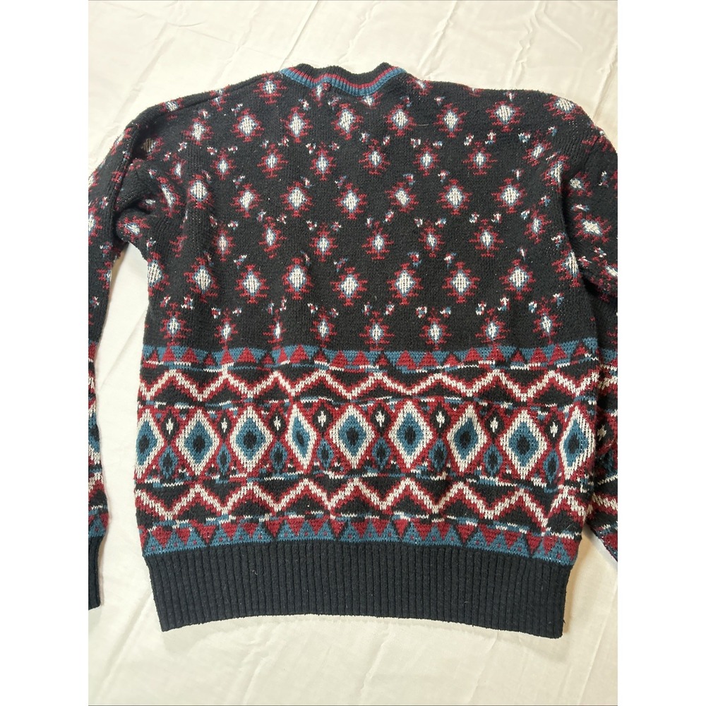 Vintage Acrylic Sweater Men's Size Large Black Cambridge Classics - Picture 12 of 12